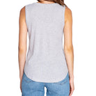 P.J. Salvage Textured Essentials Tank Top in Heather Grey Back View