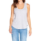 P.J. Salvage Textured Essentials Tank Top in Heather Grey Front View