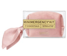 Pink mini emergency kit with 'Minimergency Kit' label on a white background