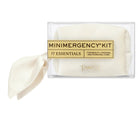 Minimergency Kit with 17 essentials for beauty, fashion, and personal care on a white background