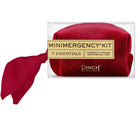 Red mini emergency kit with 'Pinch Provisions' branding on a white background
