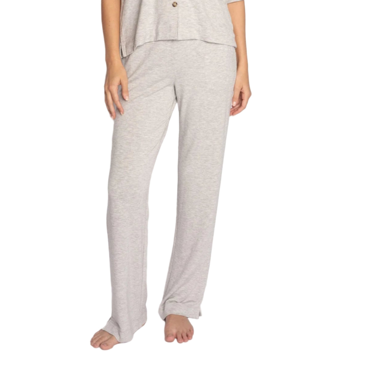 P.J. Salvage Jammie Essentials Lounge Pants in Heather Grey Front View