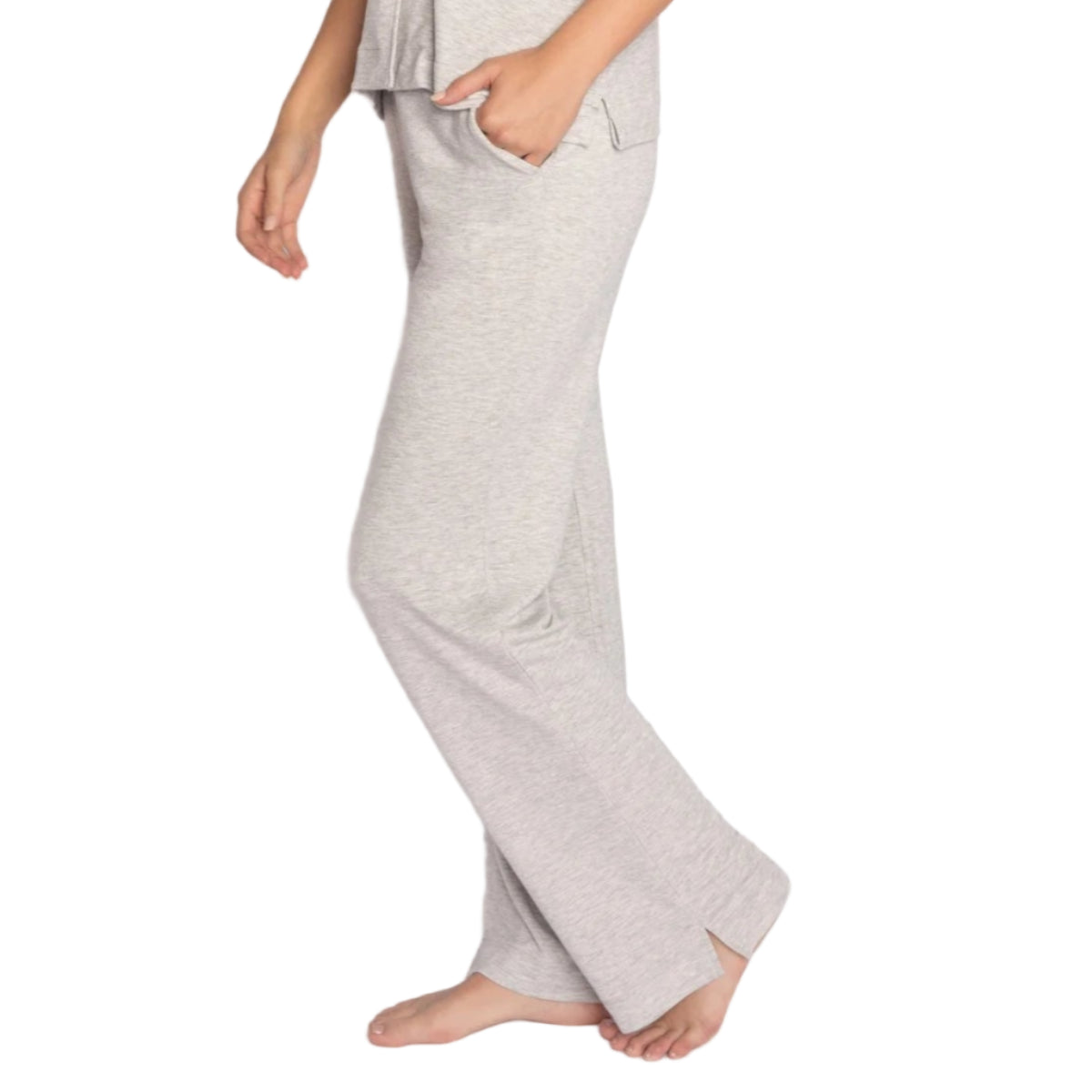 P.J. Salvage Jammie Essentials Lounge Pants in Heather Grey Side View