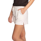 P.J. Salvage Jammie Essentials Shorts in Oatmeal White Slant View