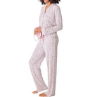 P.J. Salvage Modal Dreams 3 Piece Pajama Set in Stone Leopard Print Side View