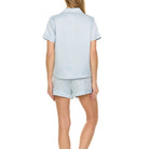 Flora Nikrooz Pearl Notch Pajama Set in Ice Flow Blue Back View