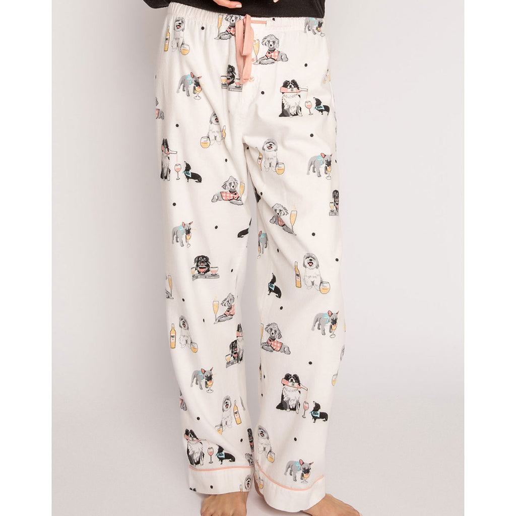 PJ Salvage Pour It Forward Flannel Pajama Pants | Ivory