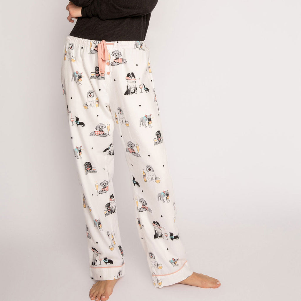 PJ Salvage Pour It Forward Flannel Pajama Pants | Ivory