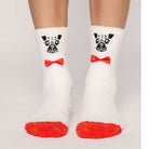 PJ Salvage Frenchie Bowtie Fun Socks Ivory Front