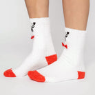 PJ Salvage Frenchie Bowtie Fun Socks Ivory Side