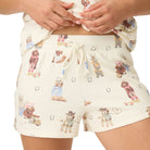 P.J. Salvage Ruff on the Range Flannel Shorts in Natural Ivory Close View