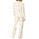 P.J. Salvage Ruff On the Range Flannel Pajama Set in Natural Ivory Rear View