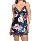 In Bloom by Jonquil Sicily Satin Chemise in Navy Blue Front View