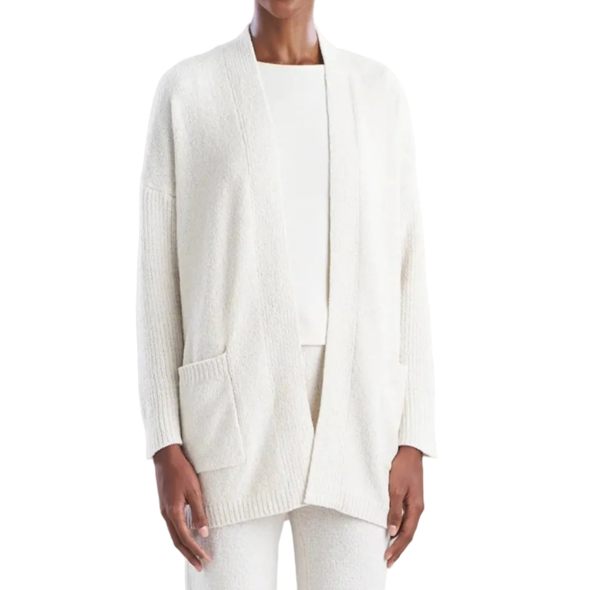 yc9422-natori-aura-heather-chenille-drop-shoulder-cardigan-heather-white-opal-front