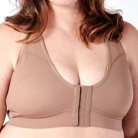 AO-036 Bianca Reclaim/Revive Front Closure Sport Bra | Sand