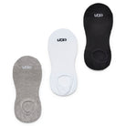 1105869 Stela No Show 3 Pack Sock White/Gray/Black