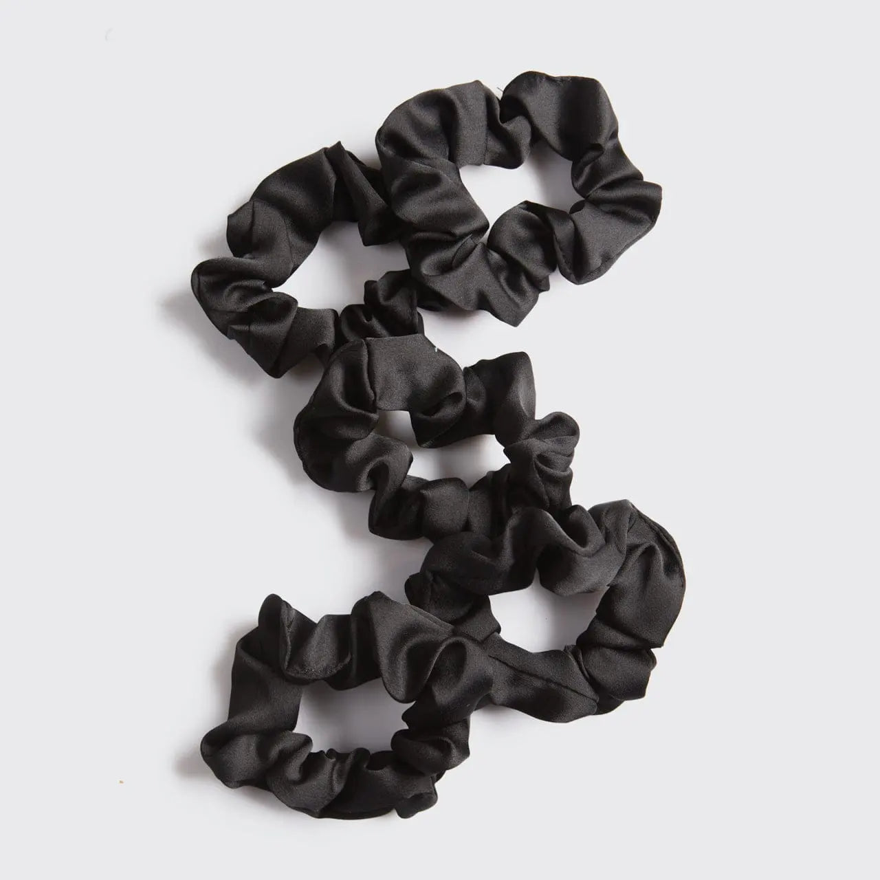 1627 Satin Sleep Scrunchies | Black