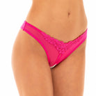 2066 Paradise Lace Pearl Thong | Pink