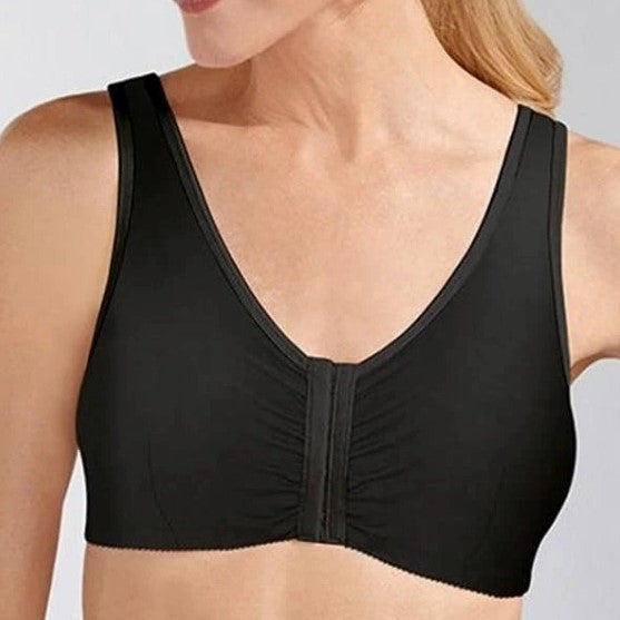 2128 Frances Wire Free Front Closure Bra | Black