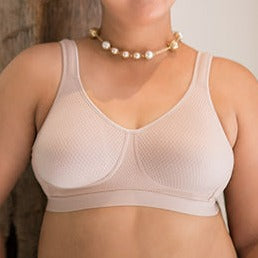 Pocketed Mastectomy Bra for Women Breast Prosthesis See-Through Tube Top  SY67 (Beige, 34A) at  Women's Clothing store