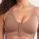 AO-036 Bianca Reclaim/Revive Front Closure Sport Bra | Sand