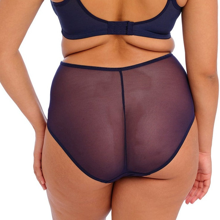 Your confidence will shine in this gorgeous navy blue tulle pantie with mermaid inspired contrasting trim. When paired with the Matilda Siren Song bra you have the ultimate coordinated bra and pantie set. Visit Muse Intimates in Tulsa, Oklahoma or online to see this and other styles designed for comfort, support and style.
