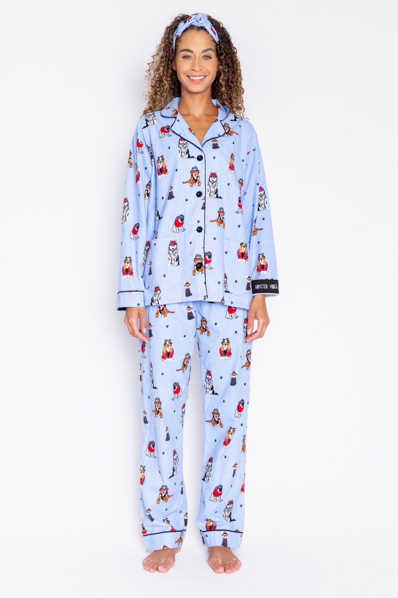 REFLPJPJ Hipster Vibes Flannel PJ Set | Ice Blue