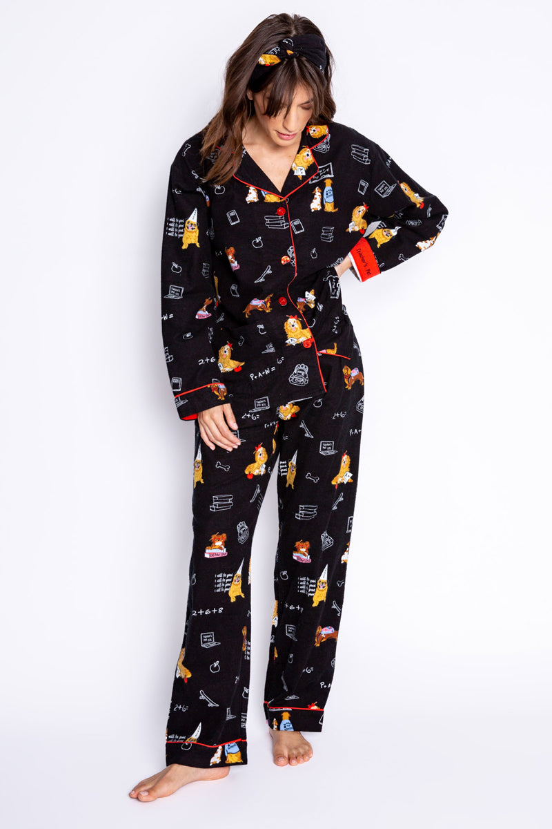 REFLPJPJ Teacher's Pet PJ Flannel Set | Slate