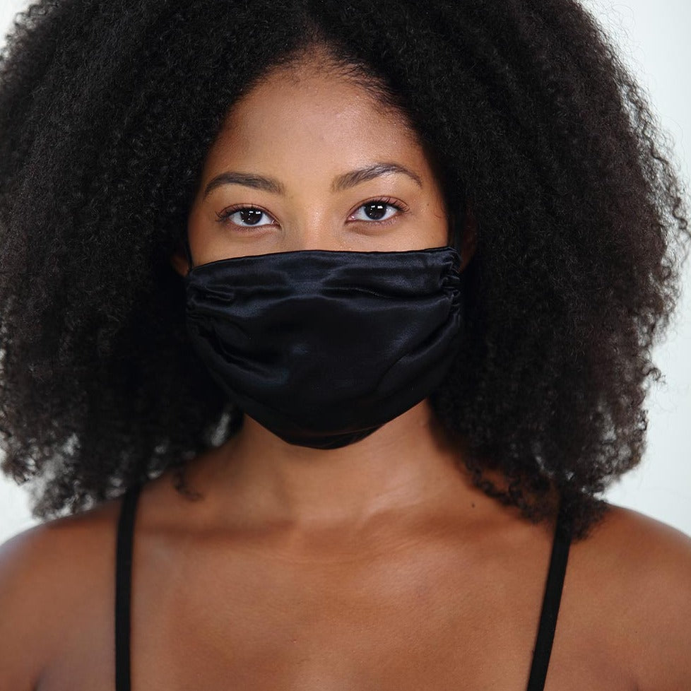 Satin Face Mask - Black – Muse Intimates