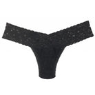 Black stretch lace thong