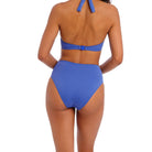 AS7236PLE Jewel Cove High Waist Bikini Brief | Plain Azure