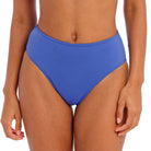 AS7236PLE Jewel Cove High Waist Bikini Brief | Plain Azure