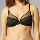 12Z319 Reve Plunging Underwire Bra | Noir