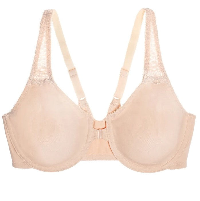 Bseka Minimizer Front Closure Bras For Women Full Coverage Front Buckle  Sexy Gathe R Up Breast Milk Sleep Lace No Steel Ring Bra