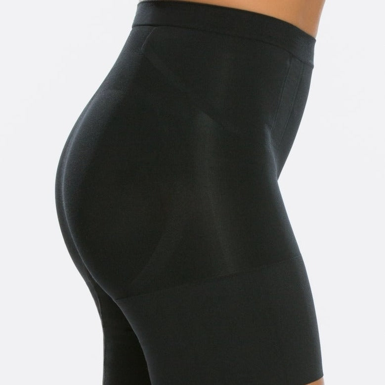 Spanx SS6615 OnCore Mid Thigh Shaper Shorts In Black Size Large $64